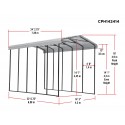 Arrow 14x24x14 DIY RV Carport Kit - Charcoal (CPHC142414)