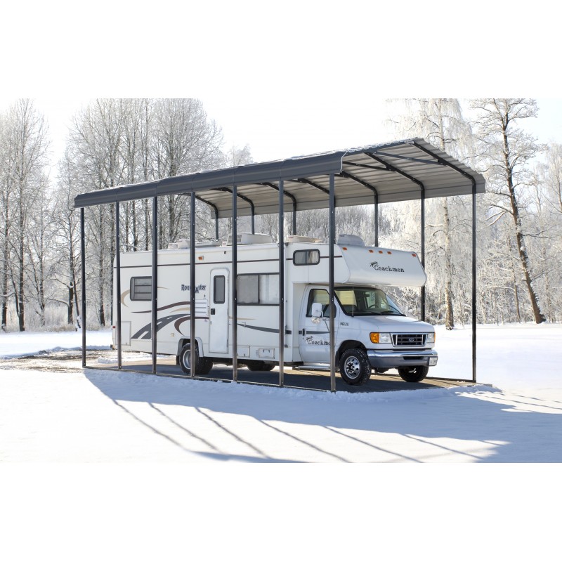 Arrow 14x29x14 DIY RV Carport Kit - Charcoal (CPHC142914)