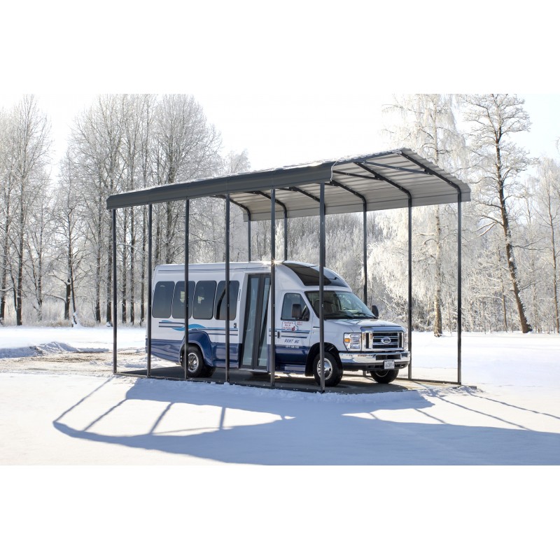 Arrow 14x29x14 DIY RV Carport Kit - Charcoal (CPHC142914)