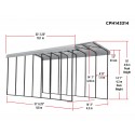 Arrow 14x33x14 DIY RV Carport Kit - Charcoal (CPHC143314)