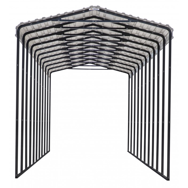 Arrow 14x47x14 DIY RV Carport Kit - Charcoal (CPHC144214)