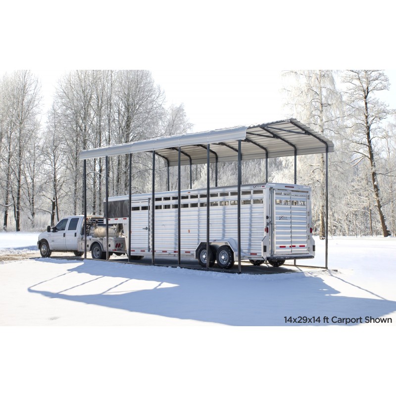 Arrow 14x47x14 DIY RV Carport Kit - Charcoal (CPHC144214)