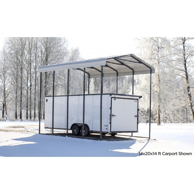 Arrow 14x47x14 DIY RV Carport Kit - Charcoal (CPHC144214)