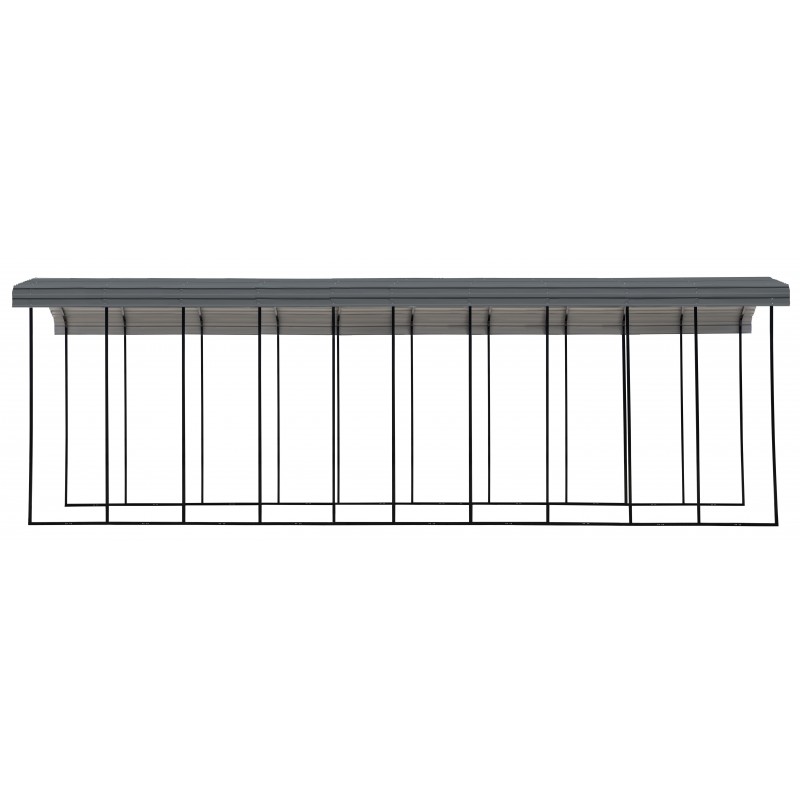 Arrow 14x47x14 DIY RV Carport Kit - Charcoal (CPHC144214)