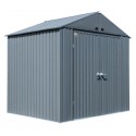 Arrow 8x6 Elite Steel Storage Shed Kit - Anthracite (EG86AN)