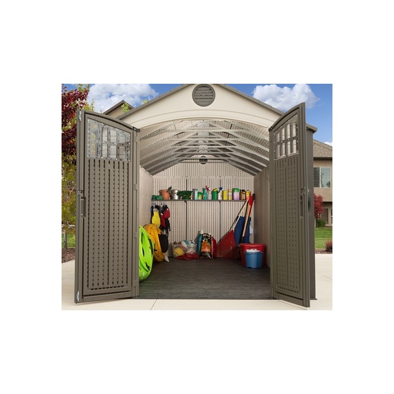 Lifetime Sheds 8x20 Plastic Storage Shed w/ 2 Windows (60120)