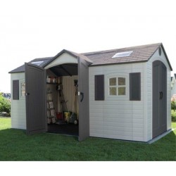 Lifetime 15x8 Plastic Storage Shed Kit w/ Double Doors