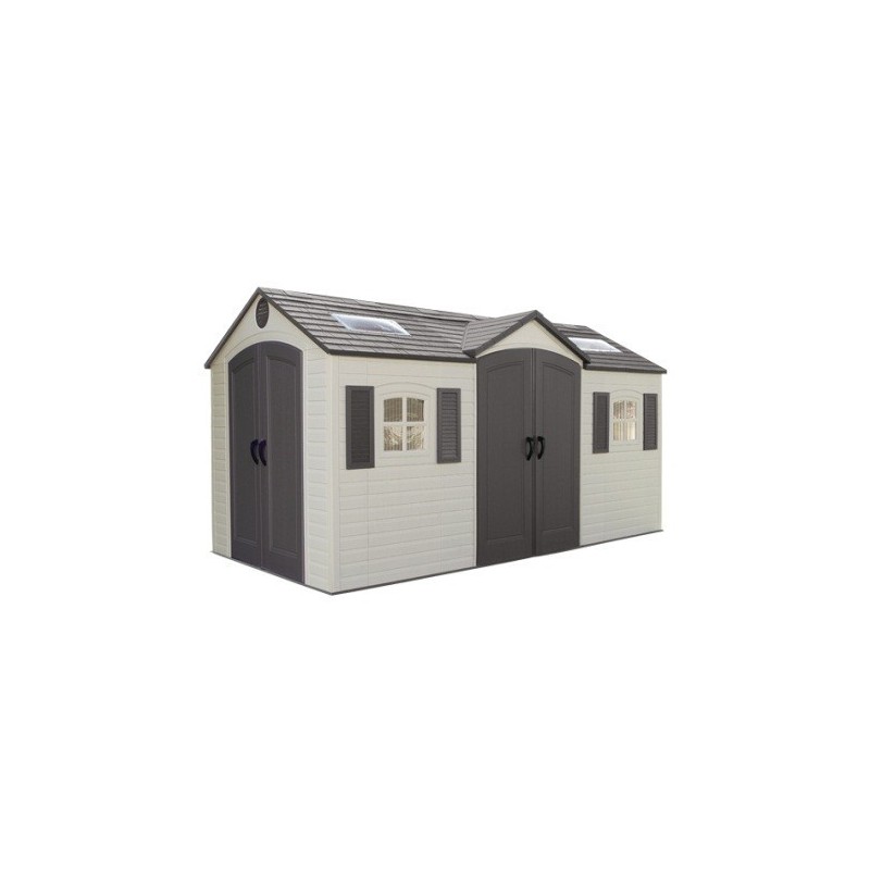 Lifetime 15x8 Plastic Storage Shed Kit w/ Double Doors