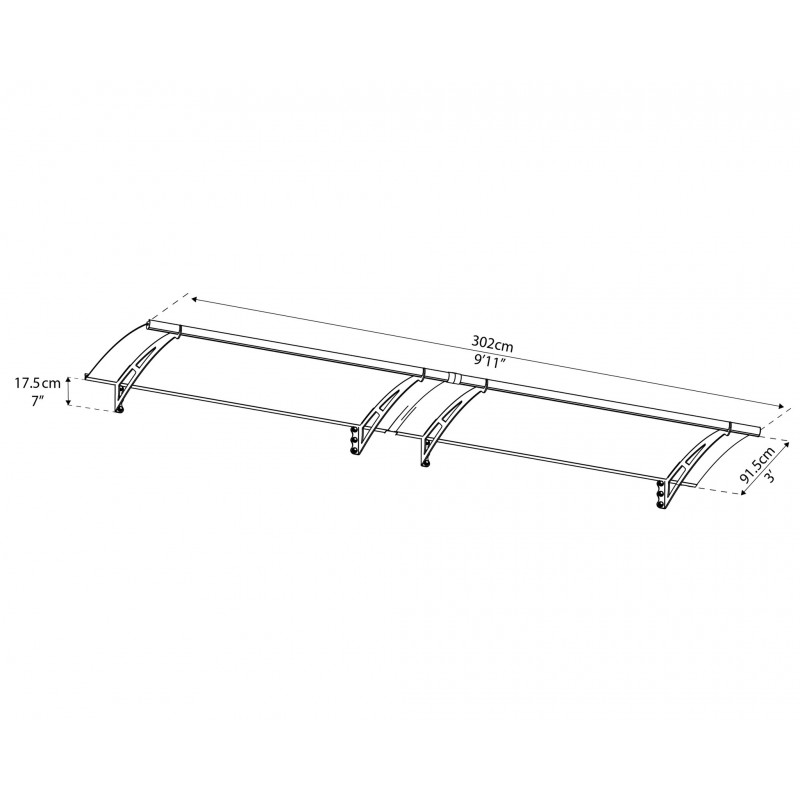 Palram Aquila 3000 Awning Kit - Clear (HG9503)