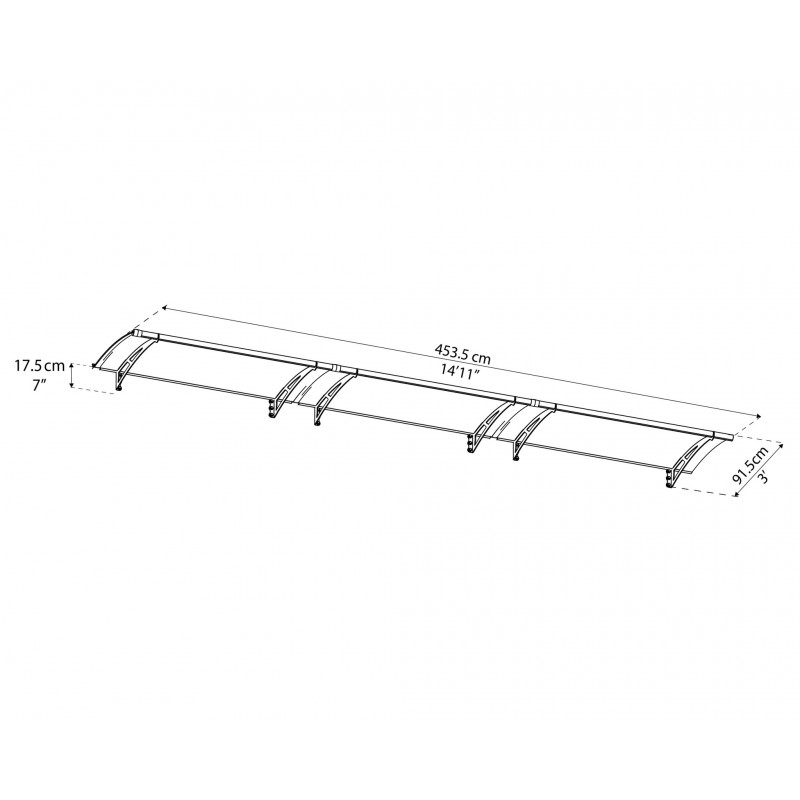 Palram Aquila 4500 Awning Kit - Clear (HG9505)