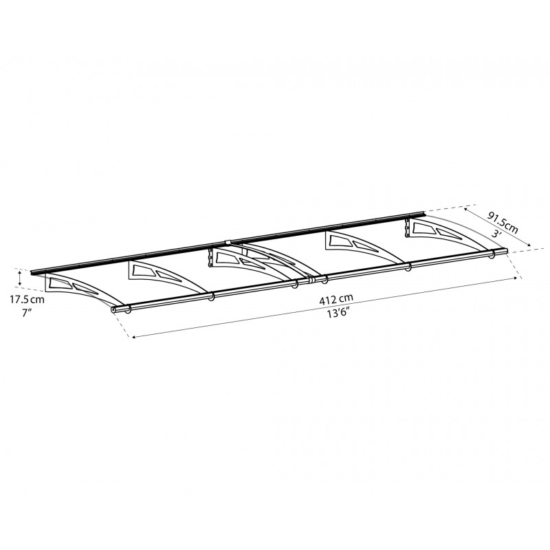 Palram Aquila 4100 Awning Kit - Clear (HG9513)