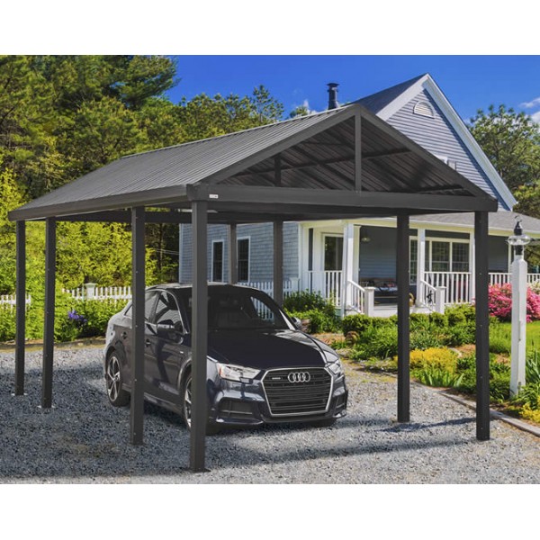 Sojag 12x20 Samara Metal Carport Kit Dark Gray 500 9165838