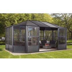 Sojag 12x18 Charleston Aluminum Solarium Gazebo Kit (448-9163018)