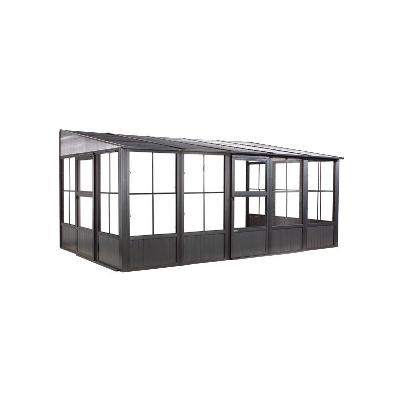 Sojag 10x16 Charleston Solarium Wall Unit Kit - Dark Gray (440-9163032)