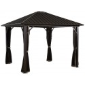 Sojag 10x10 Genova Aluminum Gazebo Kit - Dark Brown (500-9165036)