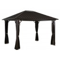 Sojag 10x14 Genova Aluminum Gazebo Kit - Dark Brown (500-9165043)