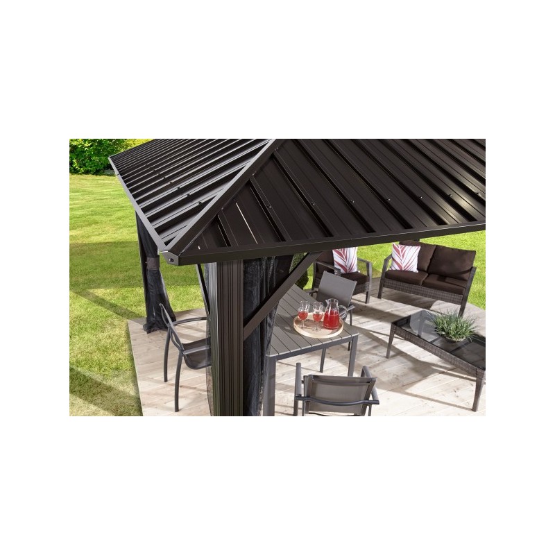 Sojag 12x12 Genova Aluminum Gazebo Kit - Dark Brown (500-9165050)