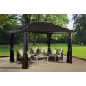 Sojag 12x16 Genova Aluminum Gazebo Kit - Dark Brown ( 500-9165852)