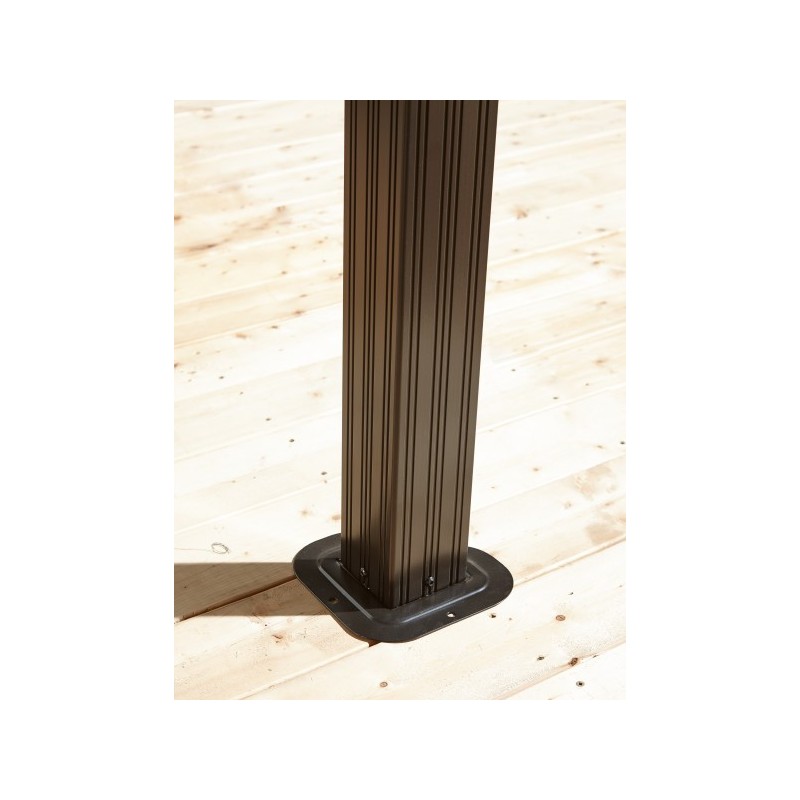 Sojag 12x16 Genova II Double Roof Aluminum Gazebo Kit - Dark Brown (500-9165074)