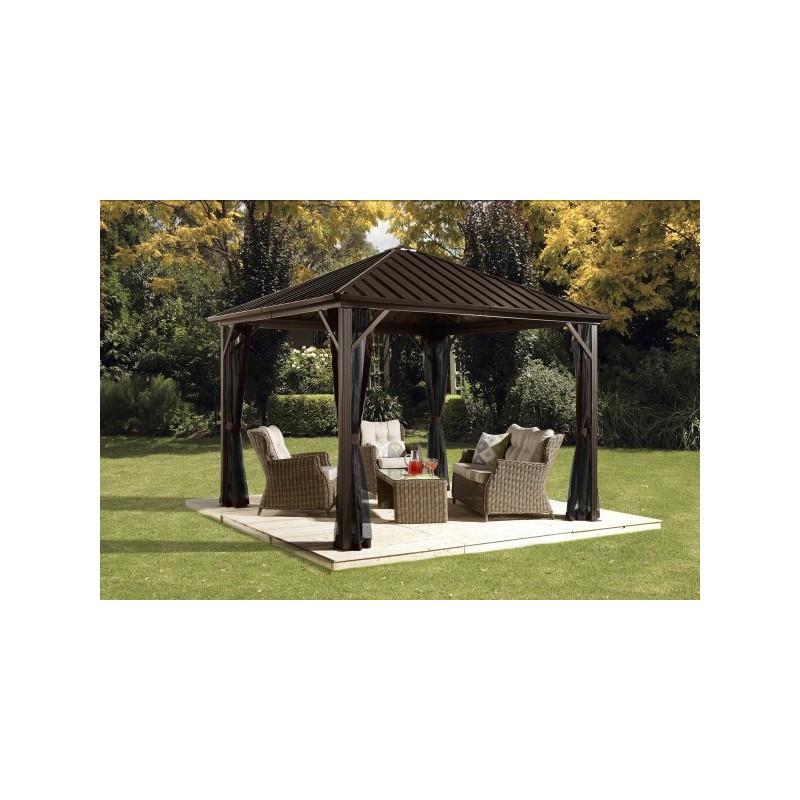 Sojag 10x10 Dakota Aluminum Gazebo Kit - Dark Brown (500-9165012)