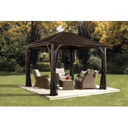 Sojag 10x12 Dakota Aluminum Gazebo Kit - Dark Brown (500-9165029)