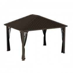 Sojag 10x12 Dakota Aluminum Gazebo Kit - Dark Brown (500-9165029)