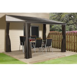 Sojag 10x12 Wall-Mounted Portland Gazebo Kit - Dark Brown (500-9165470)