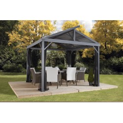 Sojag 8x8 Sanibel II Aluminum Gazebo Kit - Gray (500-9162844)