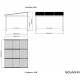 Sojag 10x12 Wall-Mounted Francfort Gazebo Kit - Dark Brown (500-9165241)