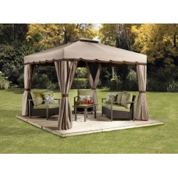 Sojag 10x10 Roma Steel Gazebo Kit - Beige and Brown (500-9165388)