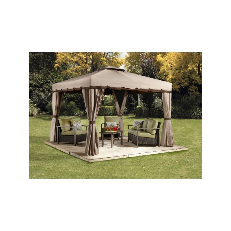 Sojag 10x12 Roma Steel Gazebo Kit - Beige and Brown (500-9165395)