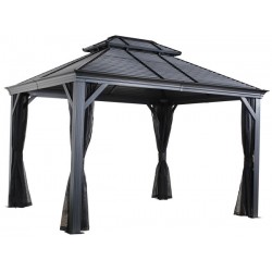 Sojag 10x14 Double Roof Mykonos II Gazebo Kit - Dark Gray (500-9165210)
