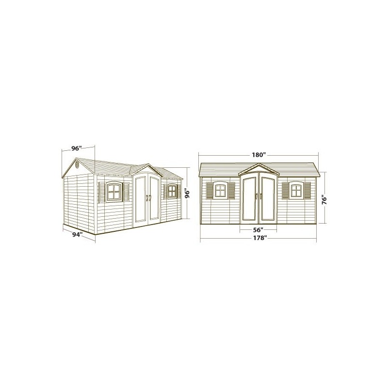 Lifetime 15' x 8' Garden Storage Shed (6446)