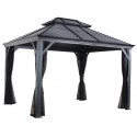 Sojag 12x14 Double Roof Mykonos II Gazebo Kit - Dark Gray (500-9165357)