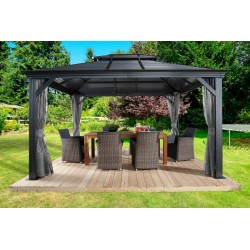 Sojag 12x14 Double Roof Mykonos II Gazebo Kit - Dark Gray (500-9165357)