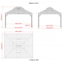 Sojag 12x14 Double Roof Mykonos II Gazebo Kit - Dark Gray (500-9165357)