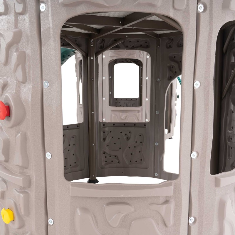 Lifetime Double Adventure Tower Playset with Bridge -Earthtone (90971)