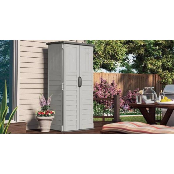 Suncast Vertical Storage Shed Kit Vanilla (BMS1250)