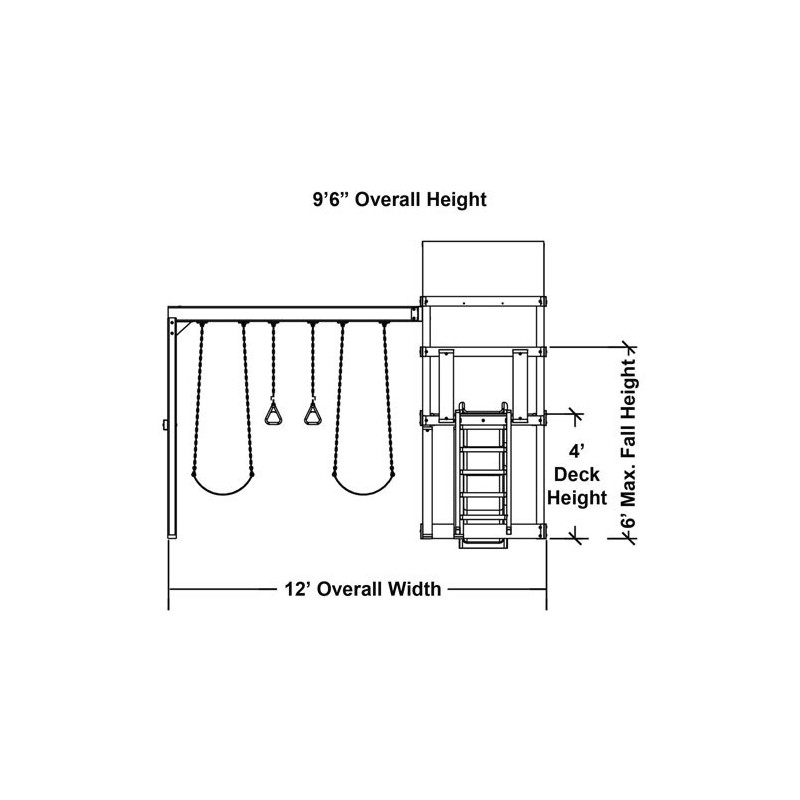 KidWise Safari Wood Swing Set Kit (KW-WG-SAFARI)