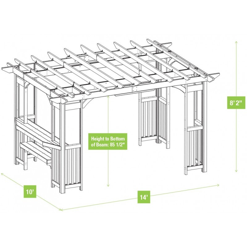 Yardistry Madison 10x14 Pergola Kit (YM11783)