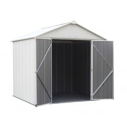 Arrow 8x7 Ezee Storage Shed Kit - High Gable, 72 In Walls, Vents - Cream (EZ8772HVCR)