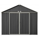 Arrow 10x8 Ezee Storage Shed Kit - Extra High Gable, 72 in Walls, Vents, Charcoal & Cream - (EZ10872HVCCCR) Arrow 10x8 Ezee Storage Shed Kit - Extra High Gable, 72 in Walls, Vents, Charcoal & Cream - (EZ10872HVCCCR)