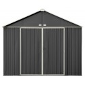 Arrow 10x8 Ezee Storage Shed Kit - Extra High Gable, 72 in Walls, Vents, Charcoal & Cream - (EZ10872HVCCCR)