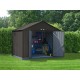 Arrow 10x8 Ezee Storage Shed Kit - Extra High Gable, 72 in Walls, Vents, Charcoal - (EZ10872HVCC)
