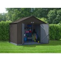 Arrow 10x8 Ezee Storage Shed Kit - Extra High Gable, 72 in Walls, Vents, Charcoal - (EZ10872HVCC)