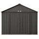 Arrow 10x8 Ezee Storage Shed Kit - Extra High Gable, 72 in Walls, Vents, Charcoal - (EZ10872HVCC)