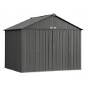 Arrow 10x8 Ezee Storage Shed Kit - Extra High Gable, 72 in Walls, Vents, Charcoal - (EZ10872HVCC)