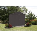 Arrow 8x7 Ezee Storage Shed Kit - High Gable, 72 In Walls, Vents - Charcoal (EZ8772HVCC)