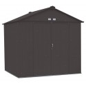 Arrow 8x7 Ezee Storage Shed Kit - High Gable, 72 In Walls, Vents - Charcoal (EZ8772HVCC)