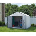 Arrow 10x8 Ezee Storage Shed Kit - Extra High Gable, 72 in Walls, Vents - Cream & Charcoal (EZ10872HVCRCC)